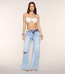 After Hours Aura Beaded Lace Bra Top