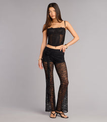 After Dark Chic Lace Flare Pants