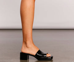 '90s Babe Jelly Square Toe Mule
