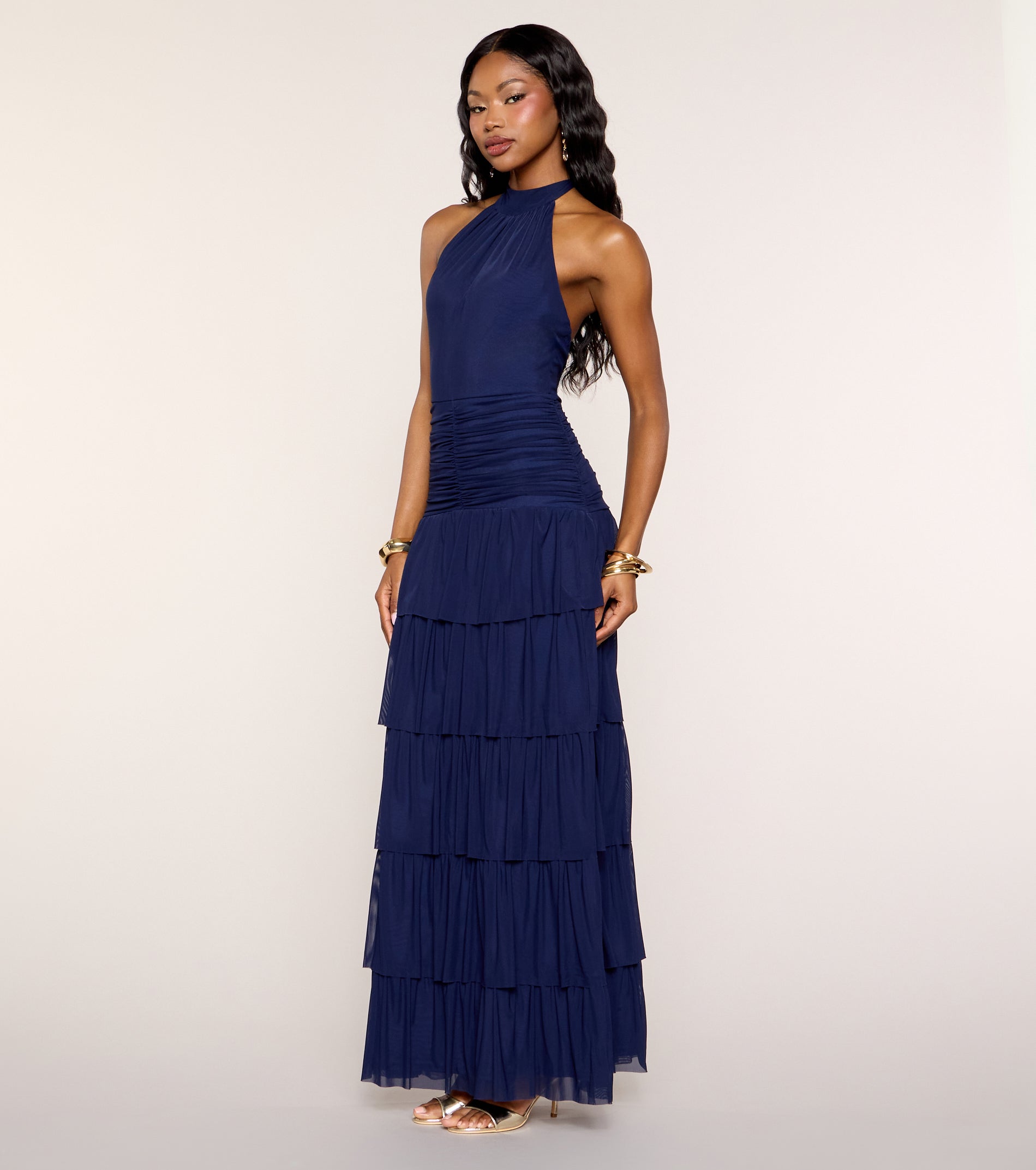 Airy Chic Open Back Maxi Dress