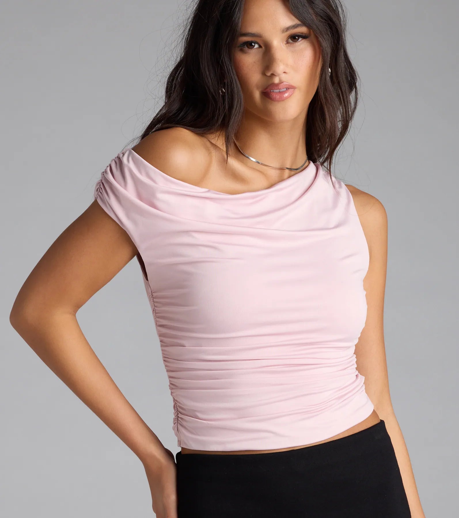 A Bit Of Sweetness Off-Shoulder Crop Top