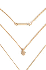 3 Row Dainty Lariat Charm Necklace
