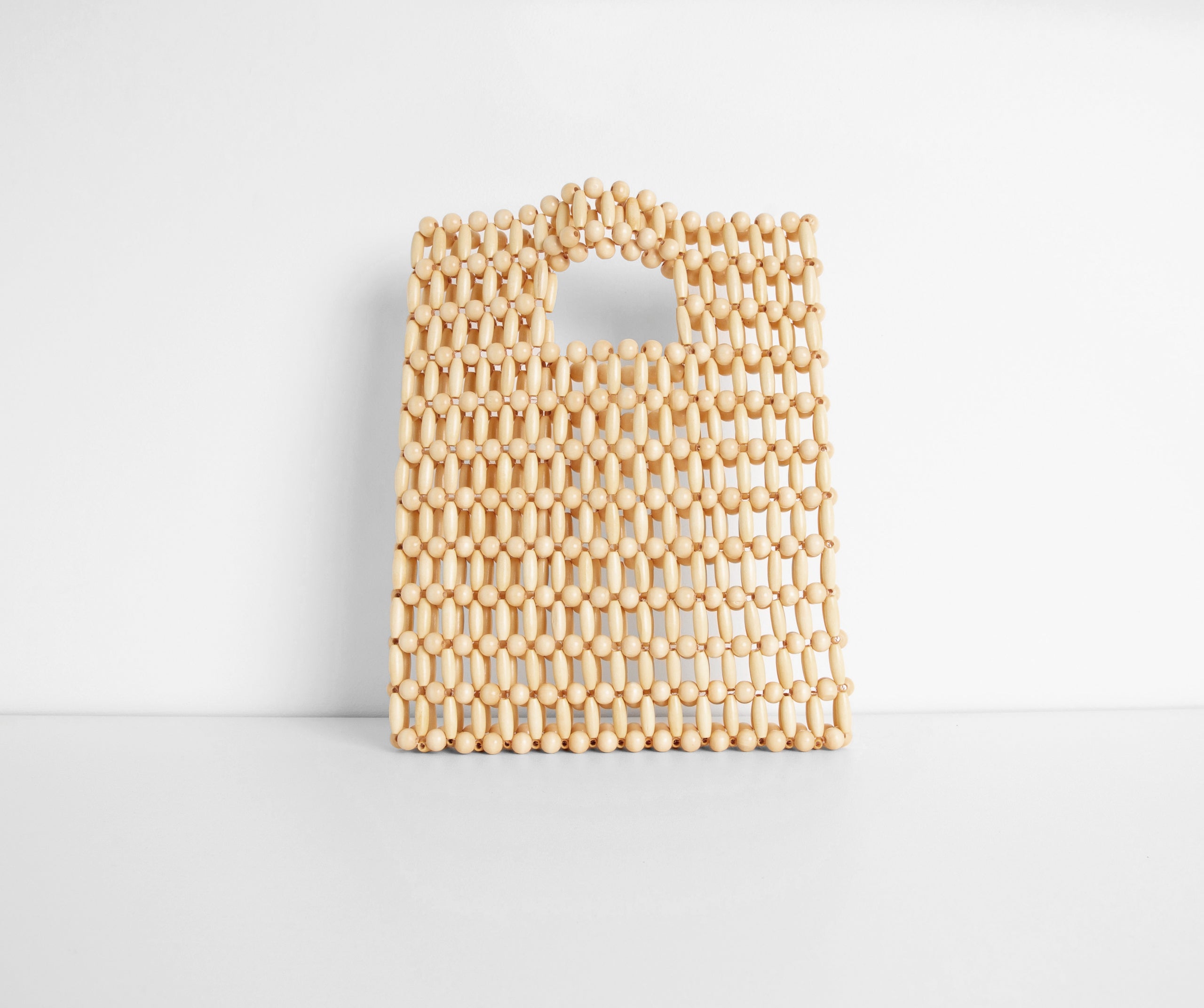 A  Summer Mood Wooden Beaded Mini Tote